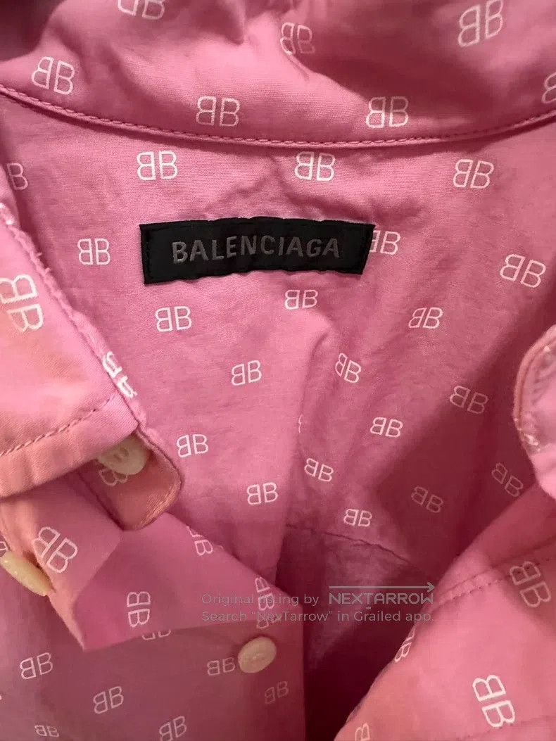 Balenciaga Balenciaga Full Bullet Screen Lock Logo Pink Long Sleeve Size XXS / US 00 / IT 34 - 5 Thumbnail