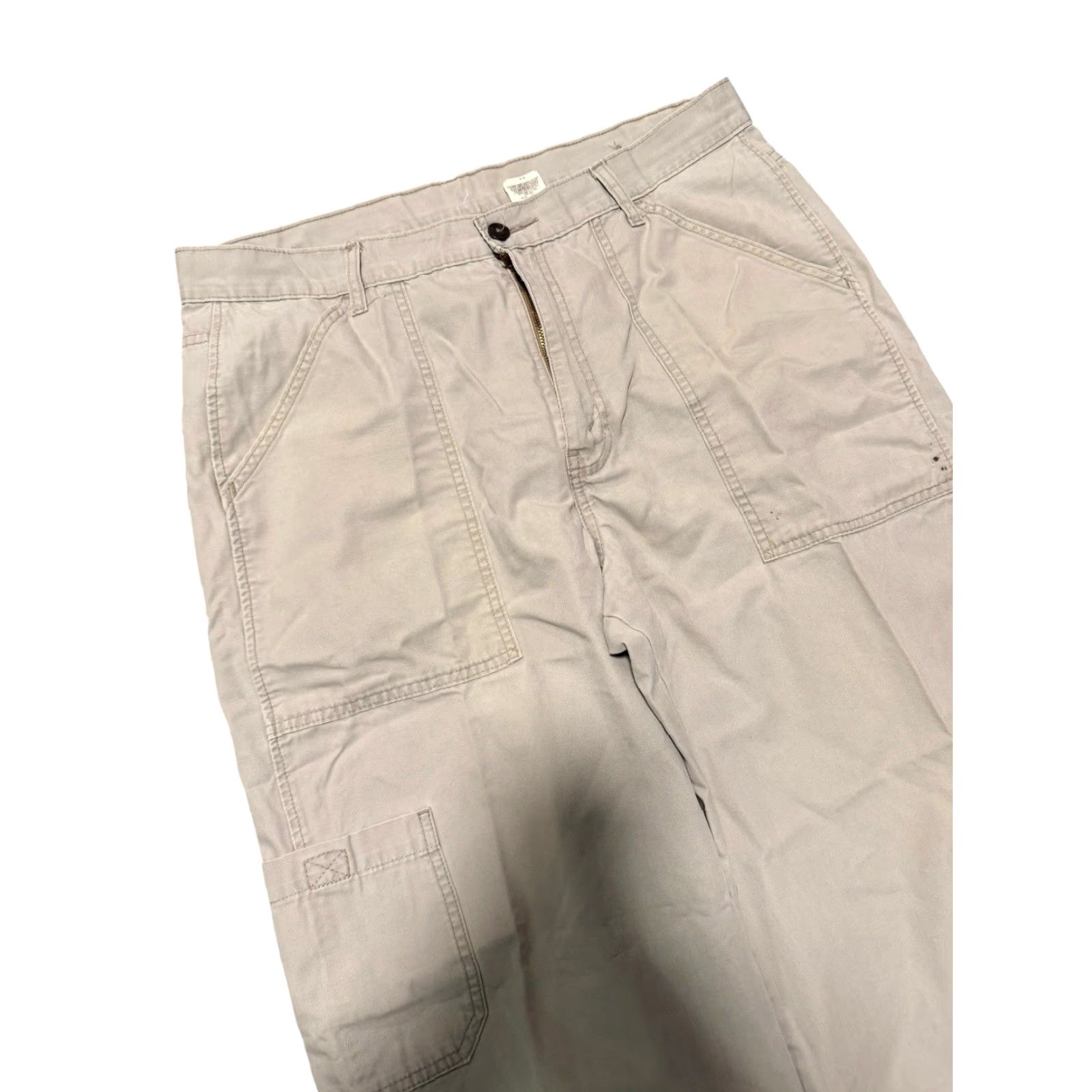 Levi's VINTAGE Levi's Dry Goods Pants Mens Beige Cargo Baggy 36x32 90s Skate Straight Canvas 5-Pocket Jeans Style Mens Size US 36 / EU 52 - 3 Thumbnail