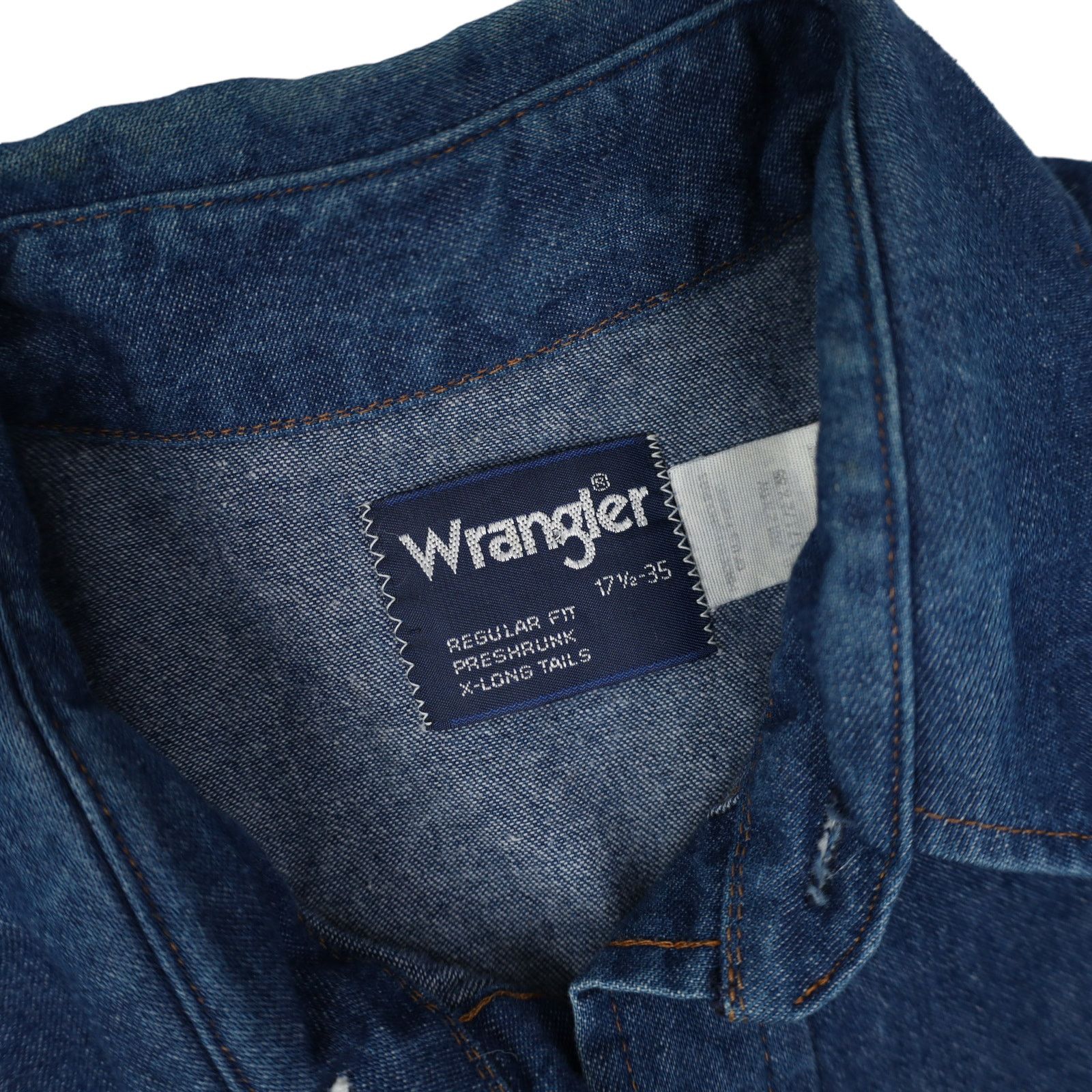Vintage × Wrangler Vintage Wrangler Pearl Snap Down Denim Western Shirt Size US XL / EU 56 / 4 - 4 Thumbnail