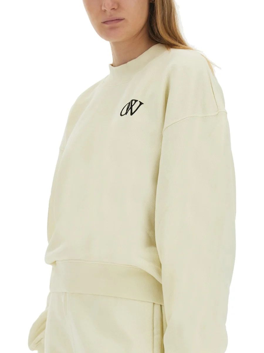 Off-White o1s22i1n0824 Crewneck Sweatshirt in White Size M / US 6-8 / IT 42-44 - 4 Thumbnail