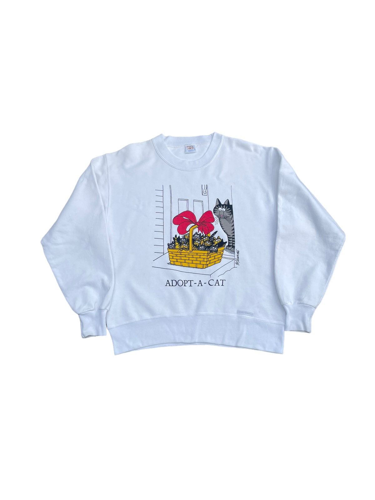 Vintage Vintage Crazy Shirt Adopt A Cat Crewneck Size US S / EU 44-46 / 1 - 1 Thumbnail