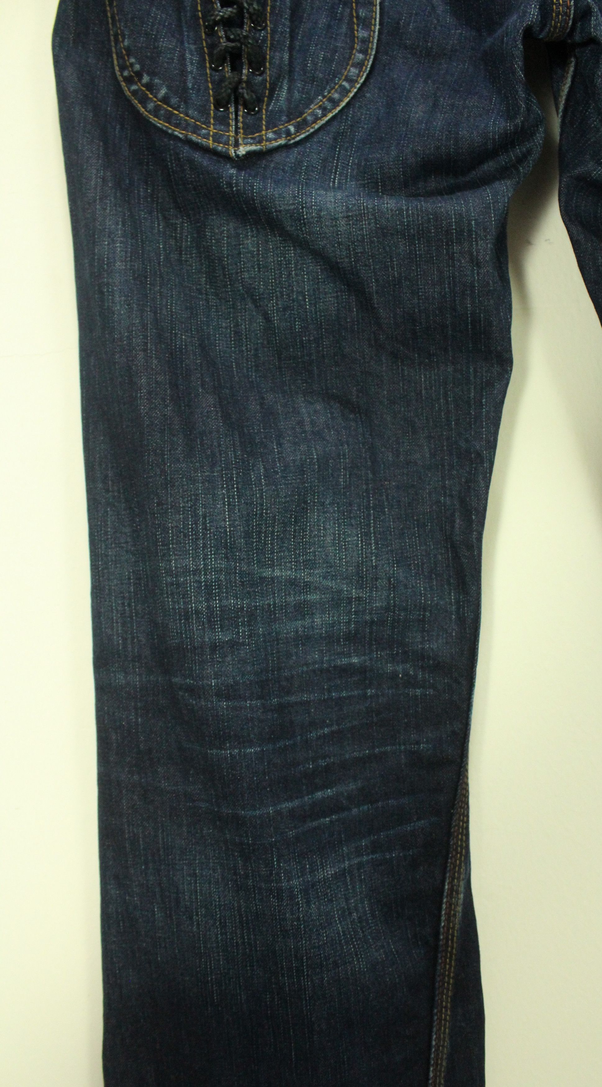 Japanese Brand Leather Pocket Laced Spiral Cut NICOLE CLUB FOR MEN Denim Size US 34 / EU 50 - 14 Thumbnail