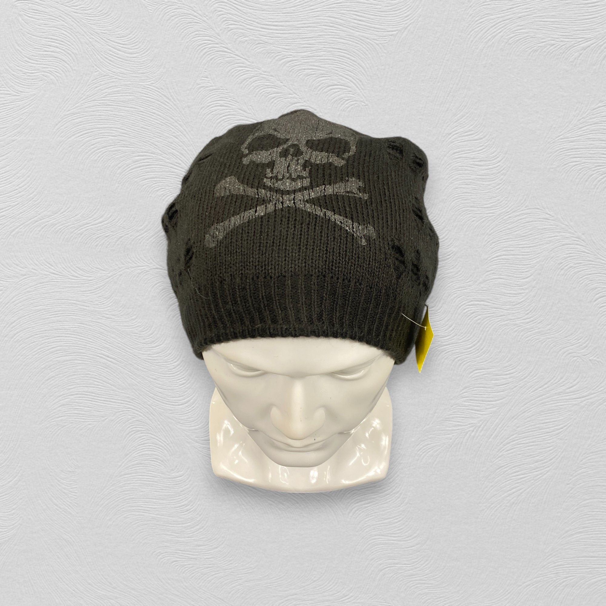Japanese Brand Skull Stripe Reversible Slouchy Hat -BN820 Size ONE SIZE - 2 Thumbnail