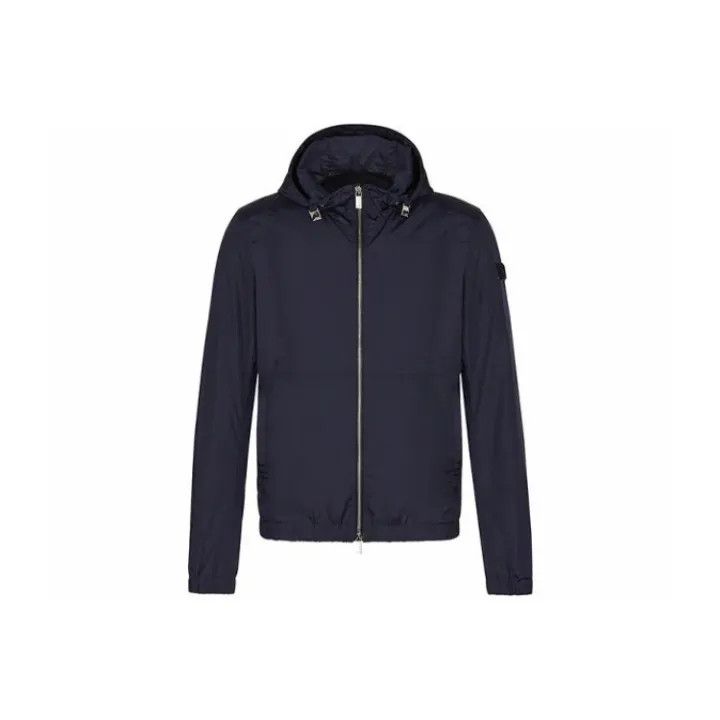 Dior Dior Blue Logo Hooded Zip Jacket 0079 Size US L / EU 52-54 / 3 - 1 Thumbnail