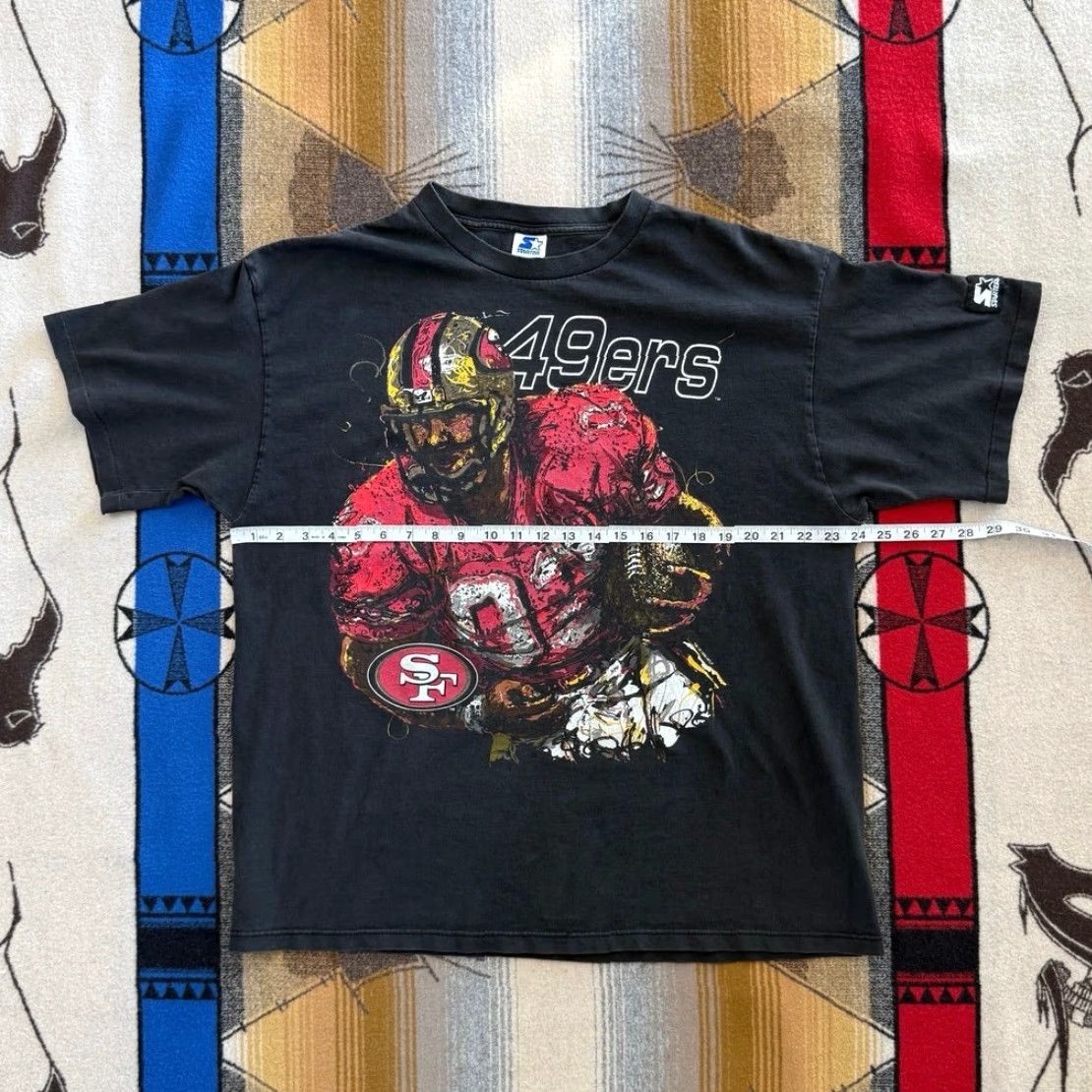 Starter VINTAGE Starter San Francisco 49ers NFL Football T-Shirt XL Men Black Crew Neck Short Sleeve 90s Sports Made In USA Size US XL / EU 56 / 4 - 6 Thumbnail
