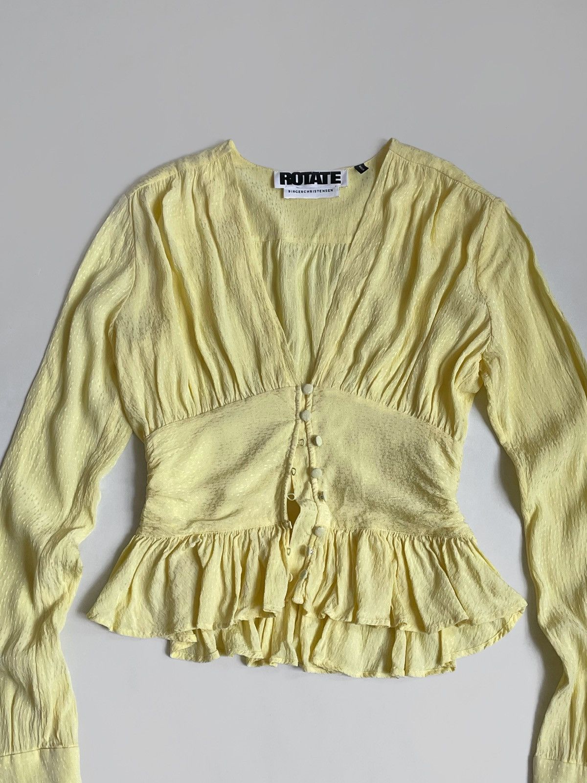 ROTATE Rotate Birger Christensen Yellow blouse Size XS / US 0-2 / IT 36-38 - 3 Thumbnail