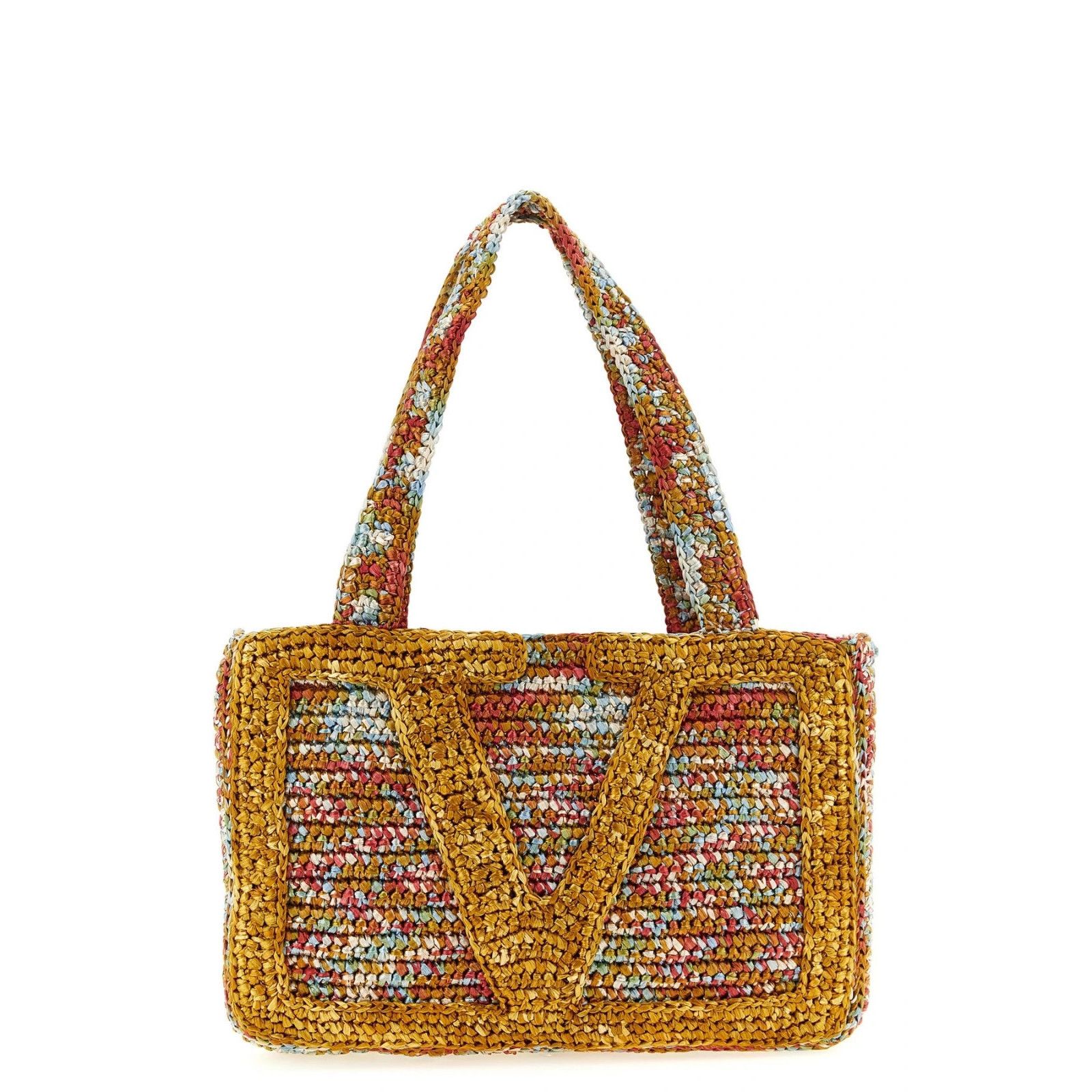 VALENTINO GARAVANI Viva Superstar Medium Crochet Tote Bag Ne