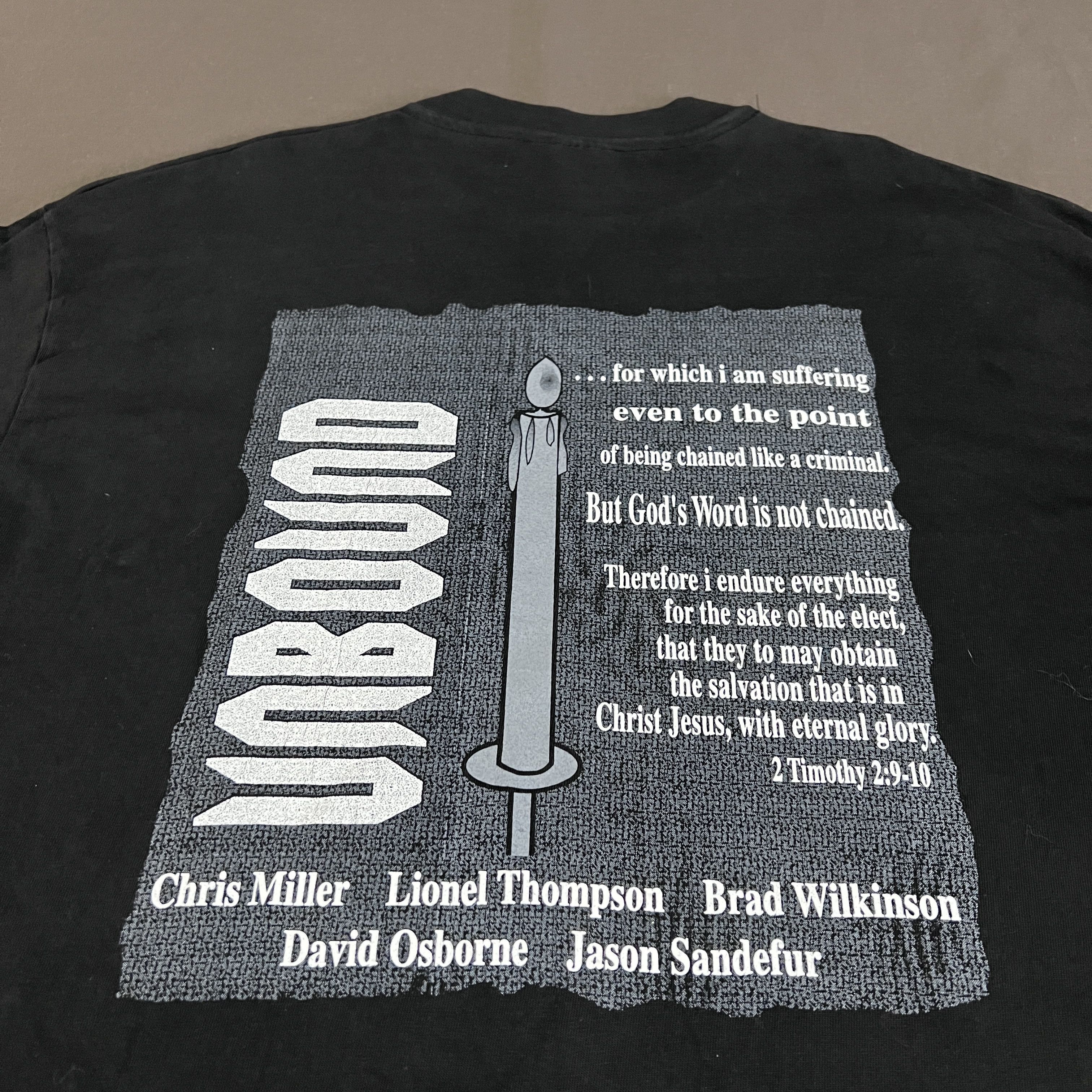 Vintage Vintage 90s Unbound Bible Holy God Jesus Promo Tee XL Size US XL / EU 56 / 4 - 5 Thumbnail