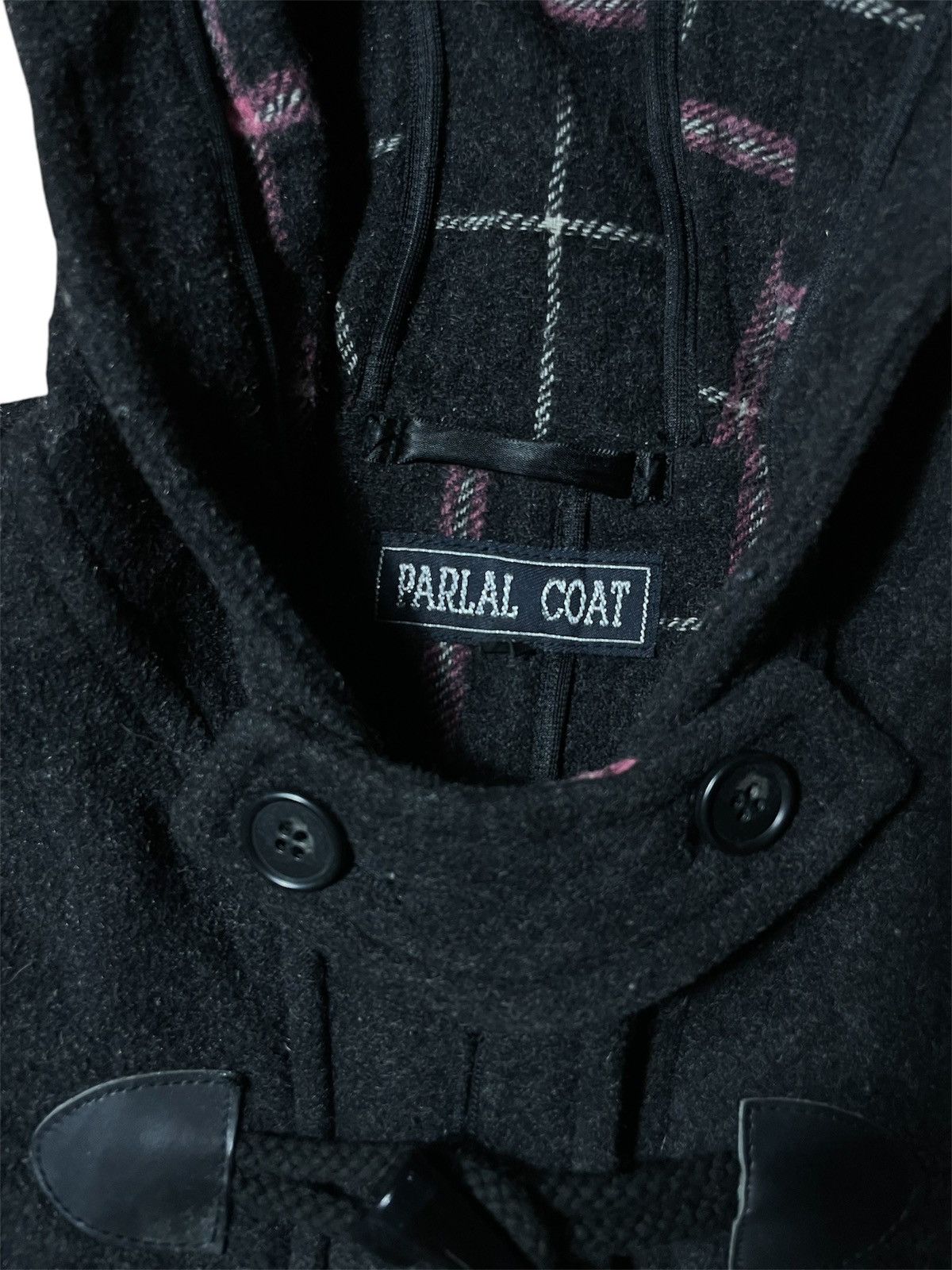 Japanese Brand PARLAL COAT - Wool Black Duffle Jacket Size US S / EU 44-46 / 1 - 3 Thumbnail