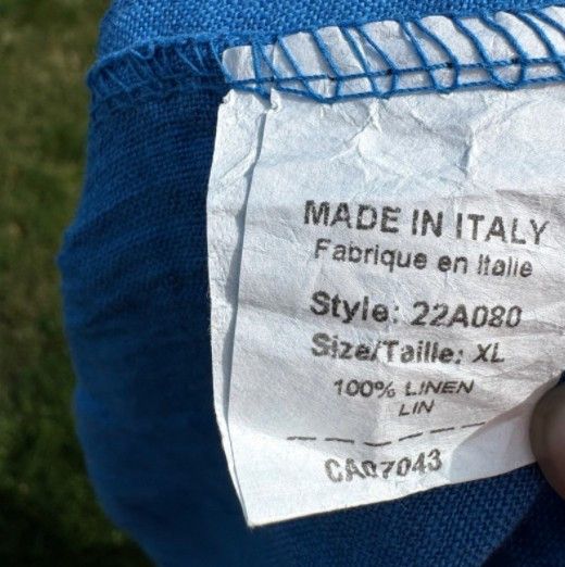 Other Francesca Bettini Italy Linen Dress Tiered Short Sleeve Size XL / US 12-14 / IT 48-50 - 8 Thumbnail