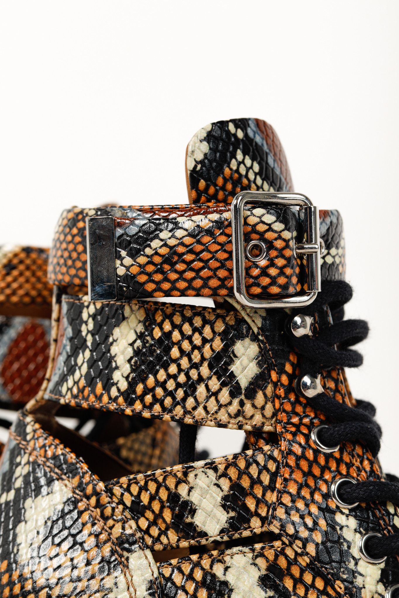 Chloe Chloe Rylee Python-Print Leather Ankle Boots Size US 9 / IT 39 - 9 Thumbnail
