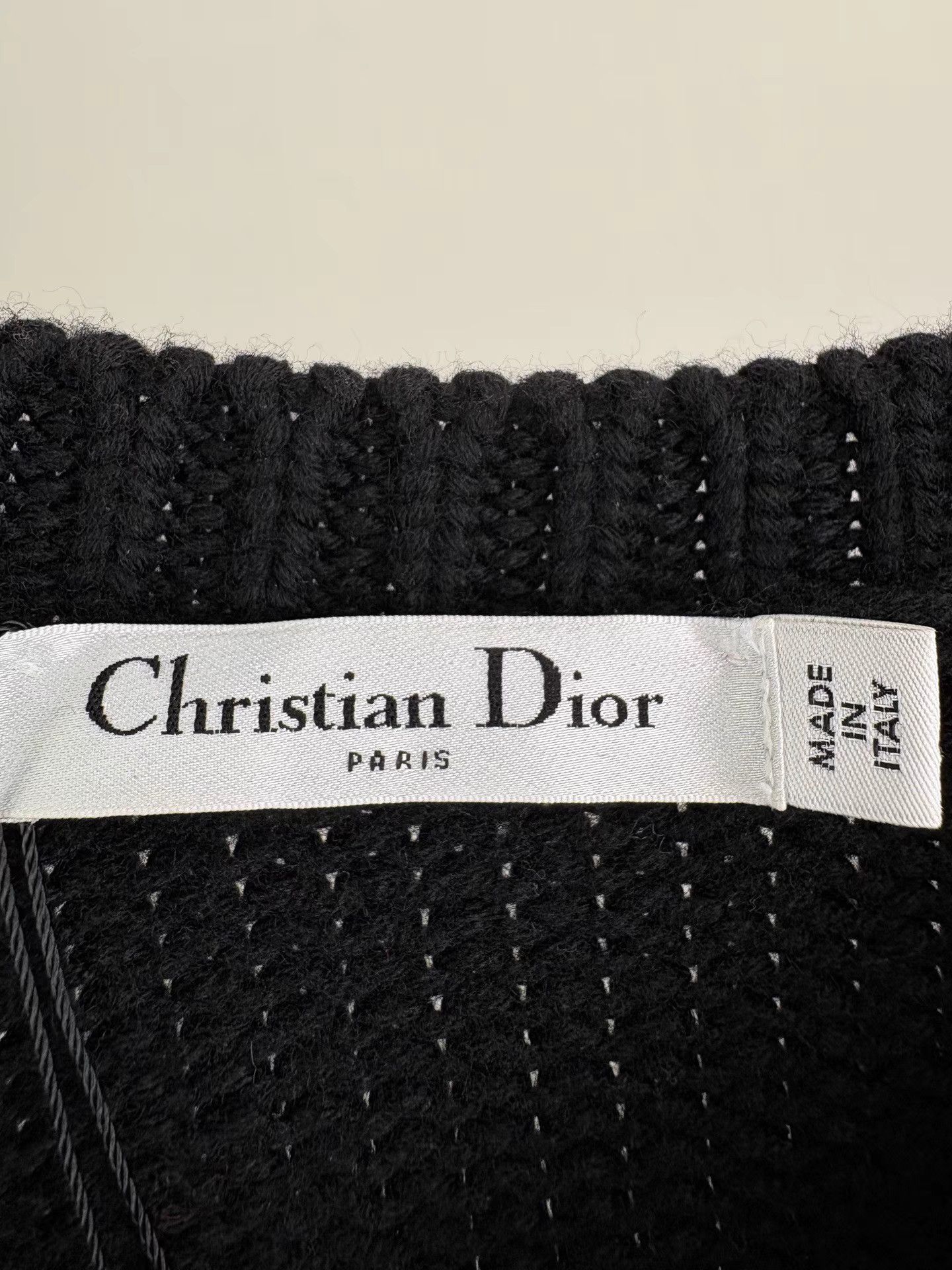 Dior DIOR Black Wool Knit Sleeveless Vest K1 Size S / US 4 / IT 40 - 3 Thumbnail