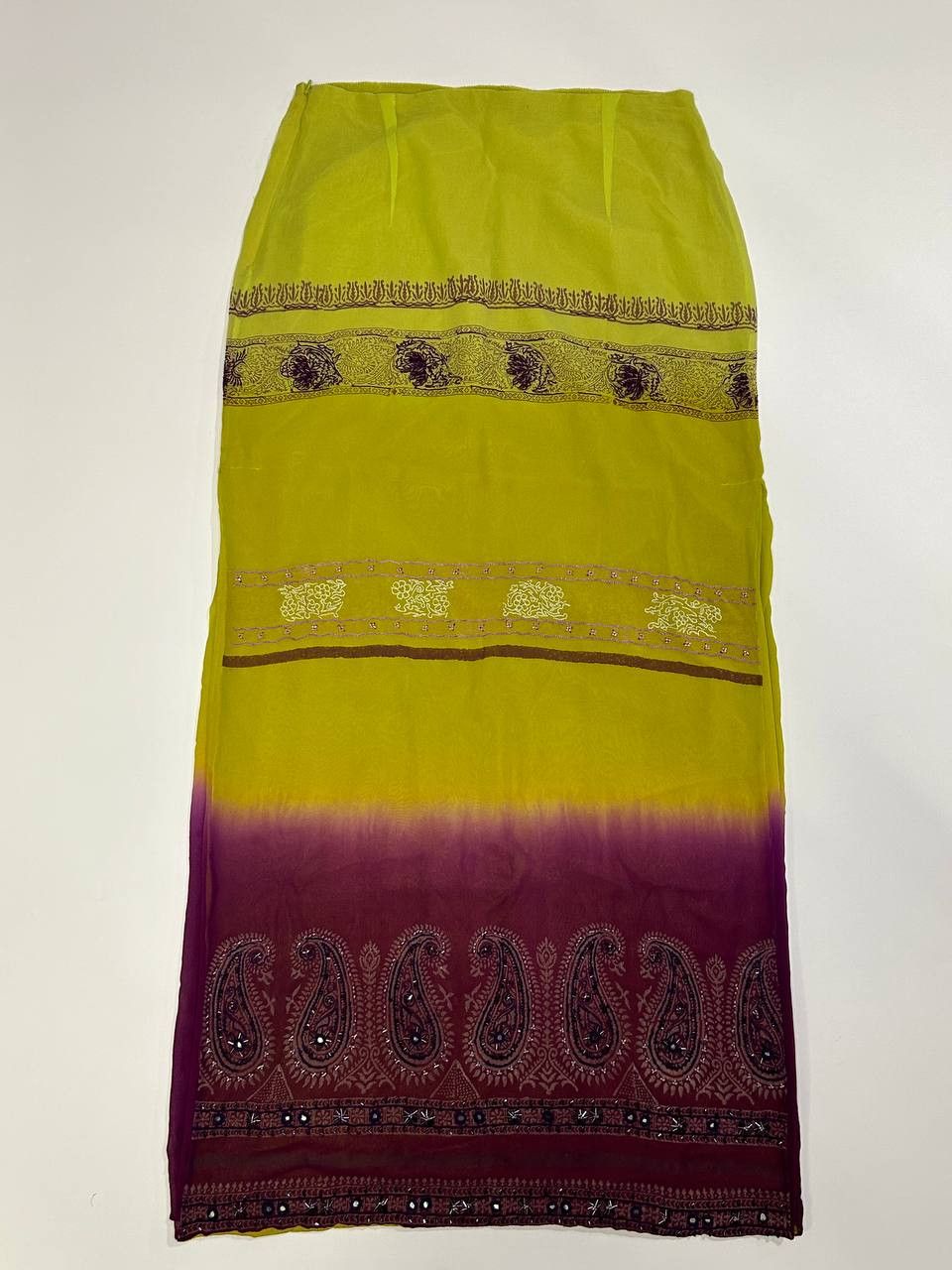 Etro Etro Hand Embroidered Silk Skirt (1490) Size 32" / US 10 / IT 46 - 1 Thumbnail