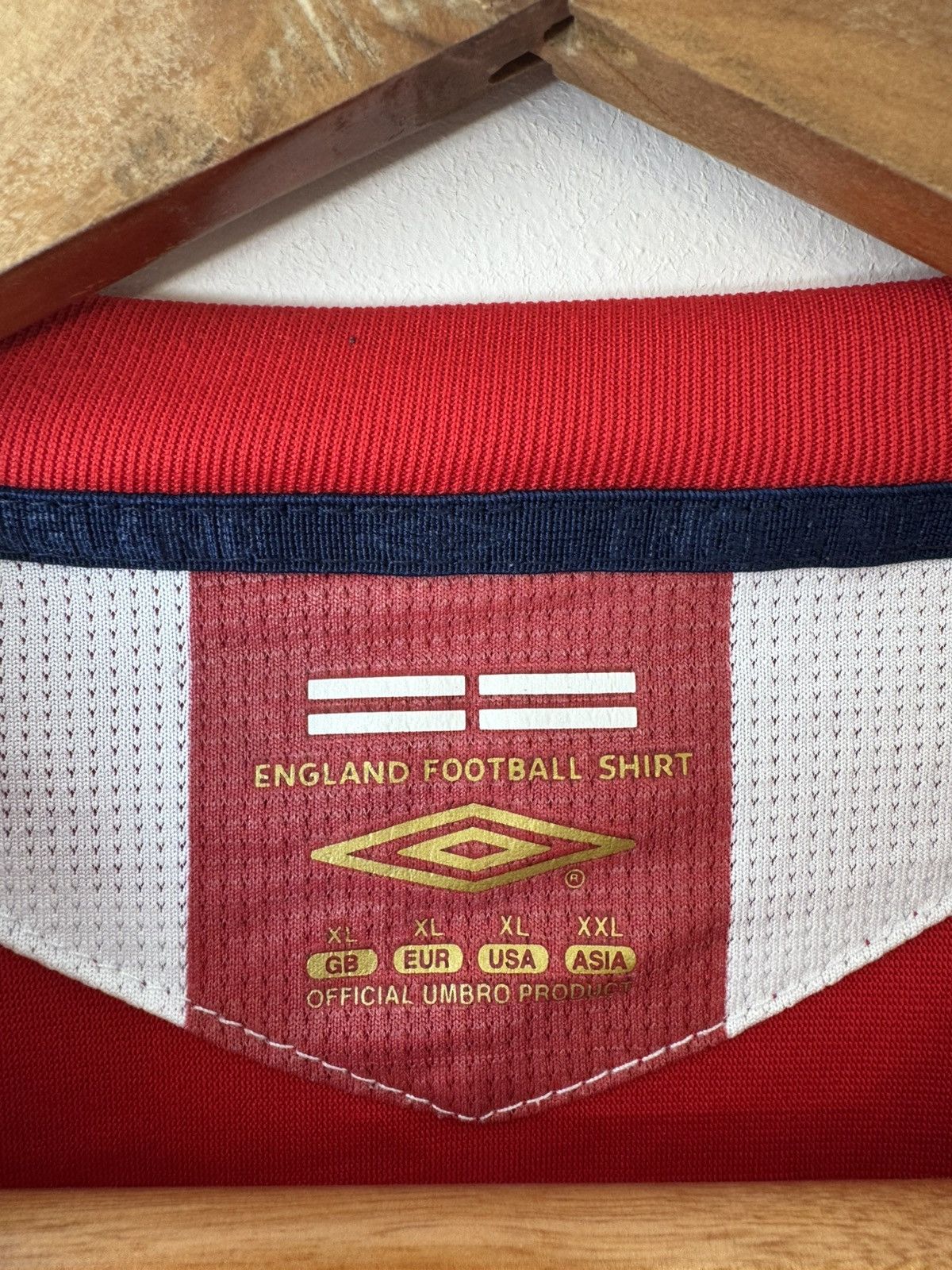 Umbro Rooney #9 England 2006-2007 Vintage Soccer Jersey Football Size US XL / EU 56 / 4 - 19 Thumbnail