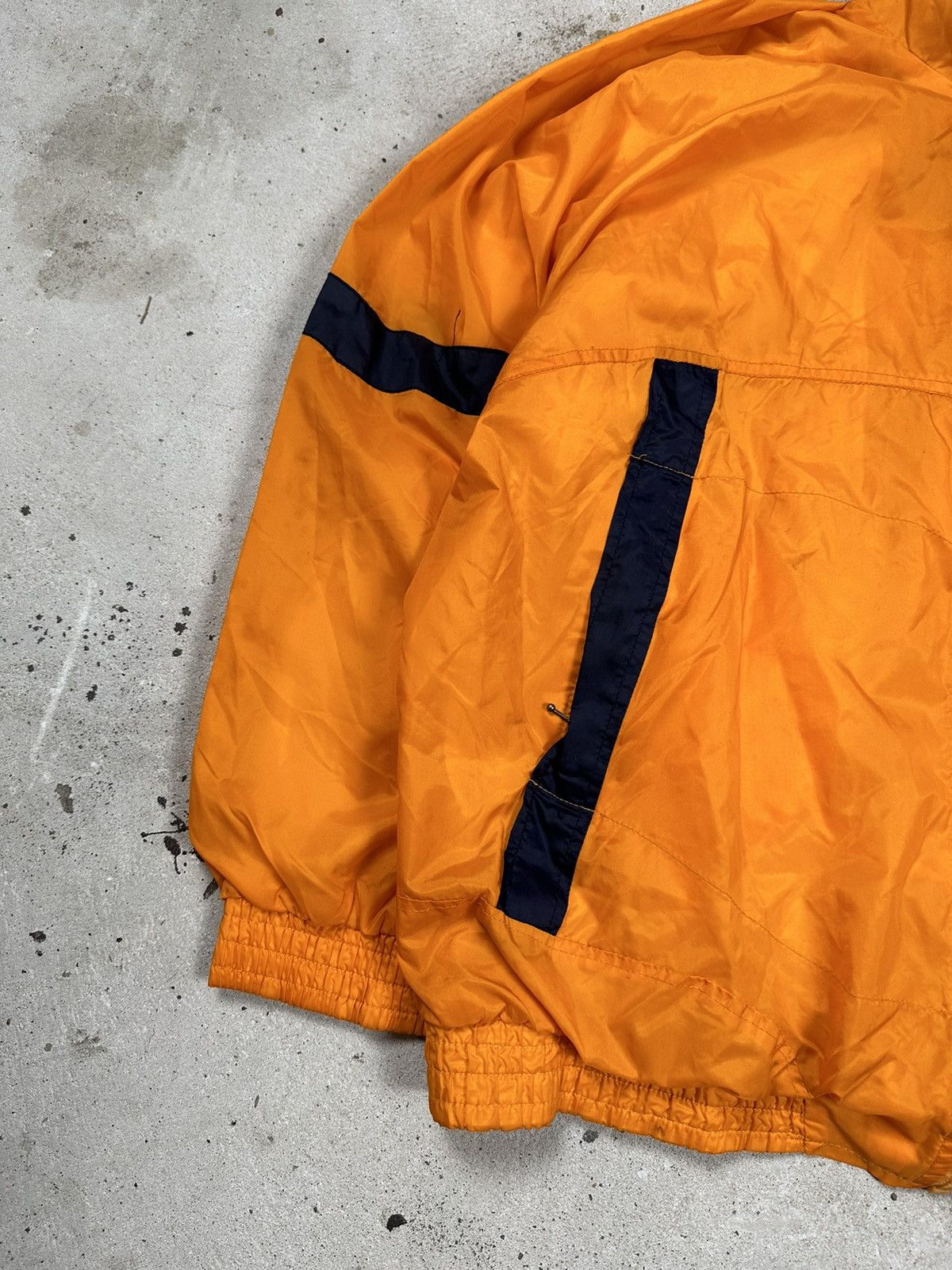 Nike × Vintage Vintage 90s Nike Orange Big Swoosh Track Jacket Light Size US L / EU 52-54 / 3 - 3 Thumbnail