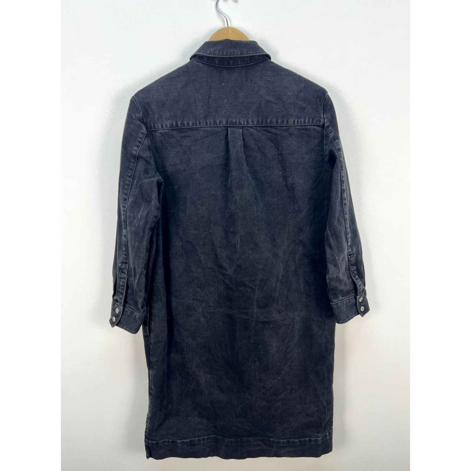 Vintage TOAST Denim Jacket Women Regular Size 12 Black Gray Denim Shirt Dress jacket Vintage No Size XL / US 12-14 / IT 48-50 - 4 Thumbnail