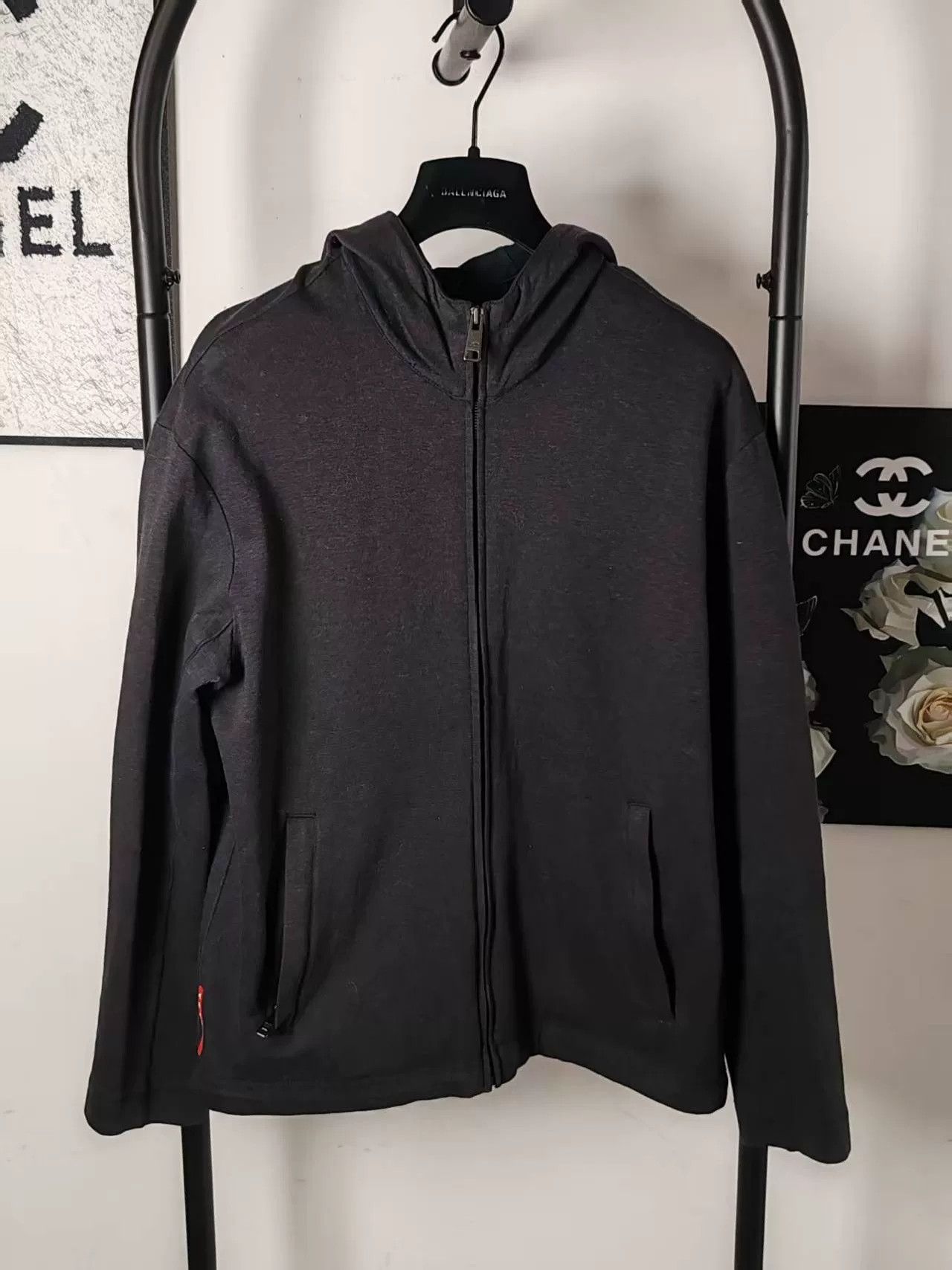 Prada Prada Logo Zipper Jacket in Gray Size US M / EU 48-50 / 2 - 1 Thumbnail