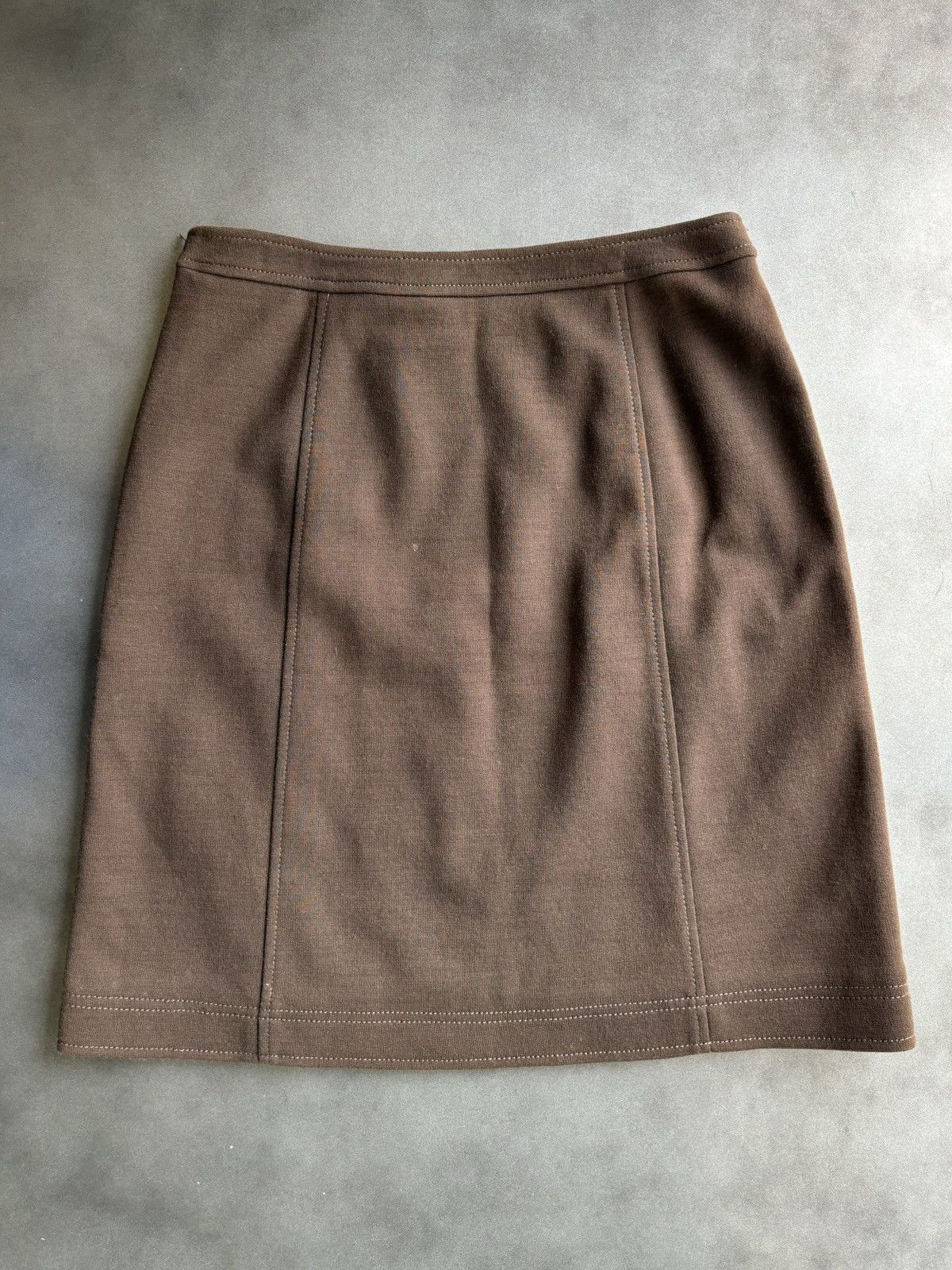Prada × Vintage 1990s Vintage Prada Skirt Wool Mini Short Pencil 1996 1991 Size 30" / US 8 / IT 44 - 10 Thumbnail