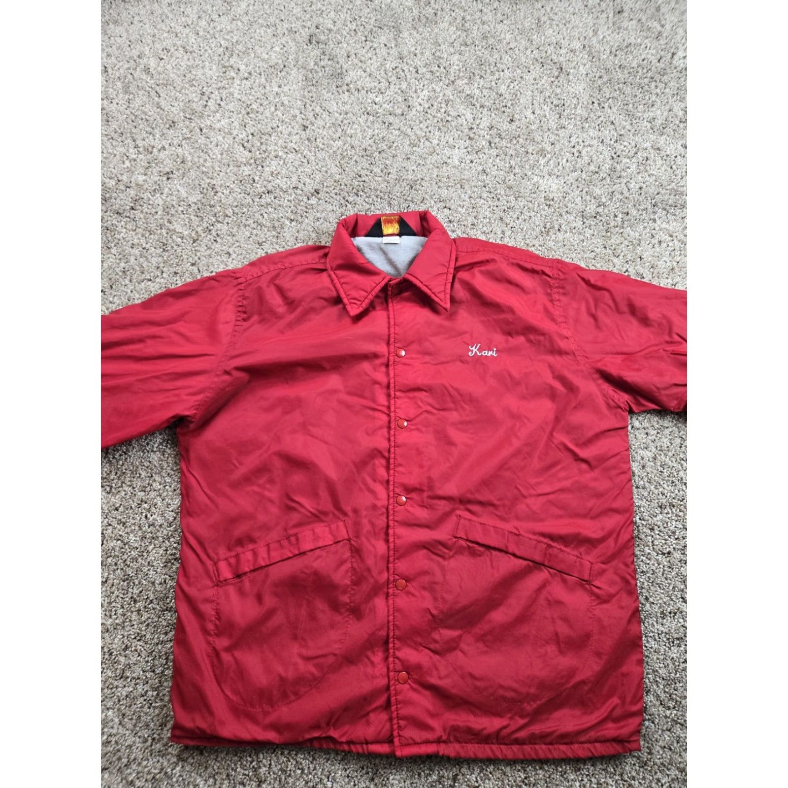 Dunbrooke VINTAGE Dunbrooke Pla-Jac Jacket Men M Red Windbreaker Snap Front Lined 80s Size US M / EU 48-50 / 2 - 4 Thumbnail