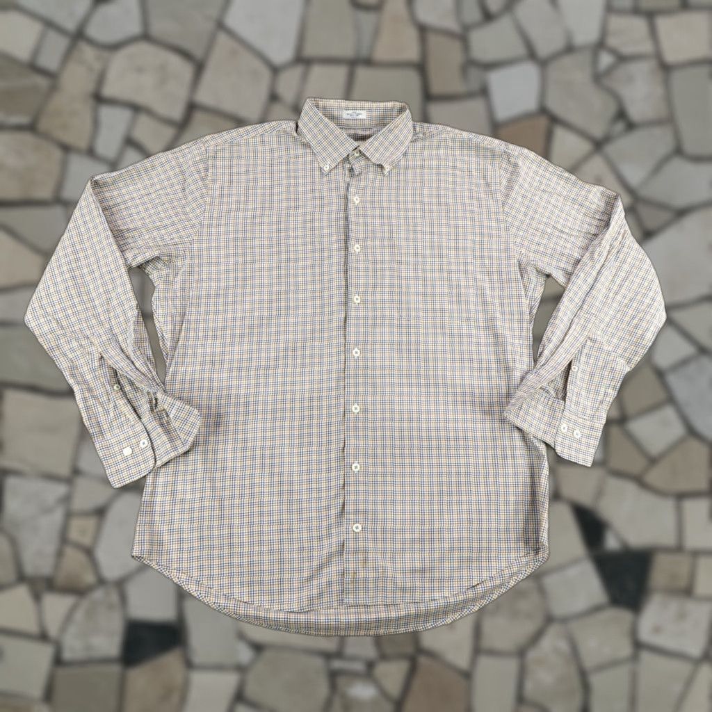Peter Millar Peter Millar Shirt Mens Large Blue Plaid Button-Up Casual Size US L / EU 52-54 / 3 - 1 Thumbnail