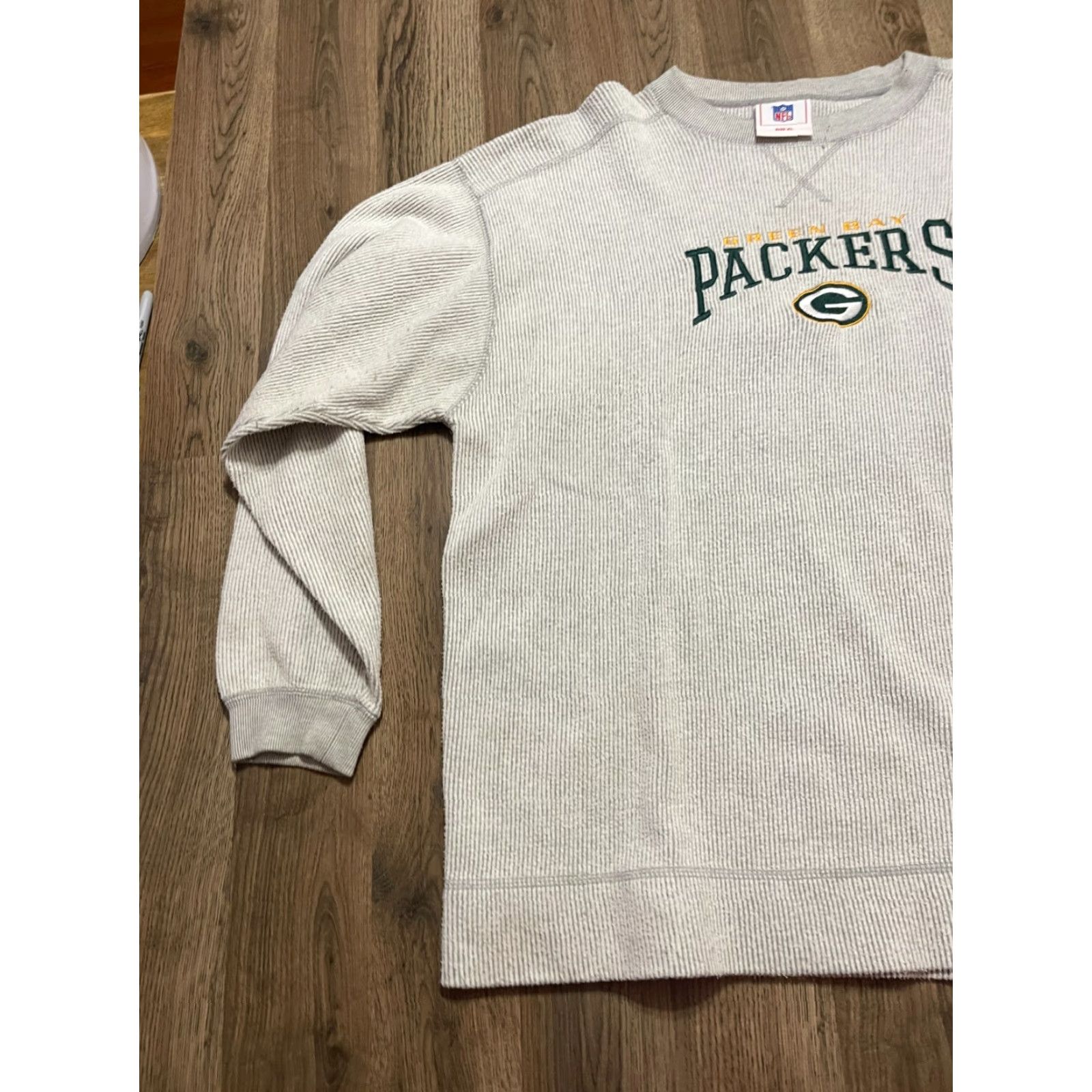 NFL NFL Sweater Men's XL Gray Long Sleeve Wisconsin Green Bay Packers Shirt Pullover Crew Neck Regular NFL Size US XL / EU 56 / 4 - 3 Thumbnail