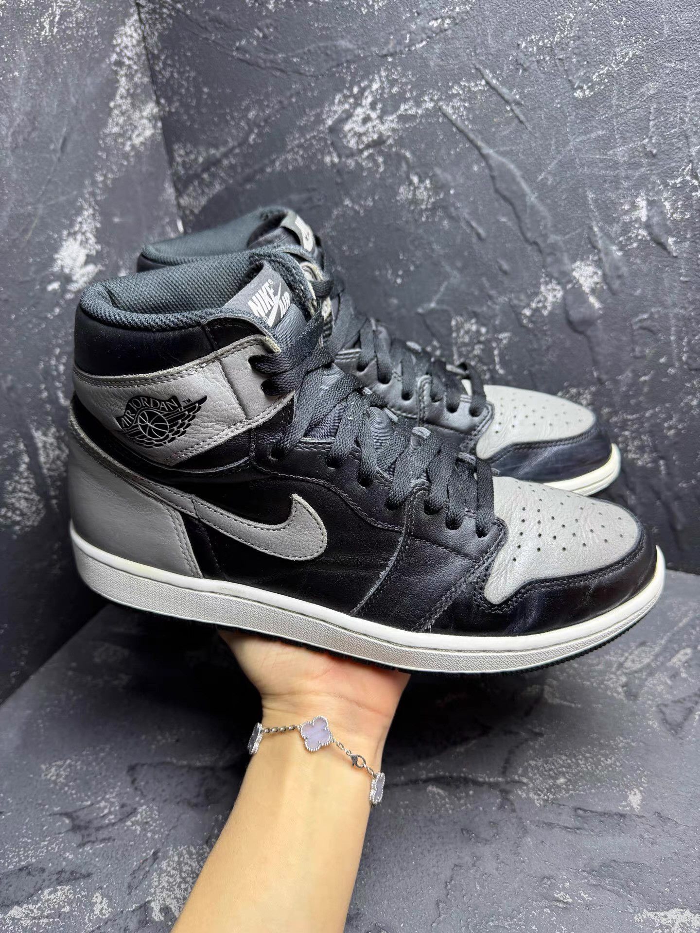 Nike Air Jordan 1 Shadow Black & Gray Q10 Size US 10 / EU 43 - 3 Thumbnail