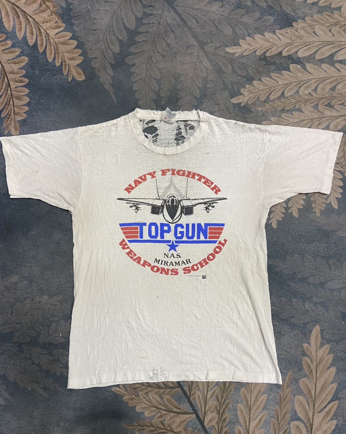 Vintage Vintage Top Gun Weapons School 80s Distress Size US L / EU 52-54 / 3 - 1 Thumbnail