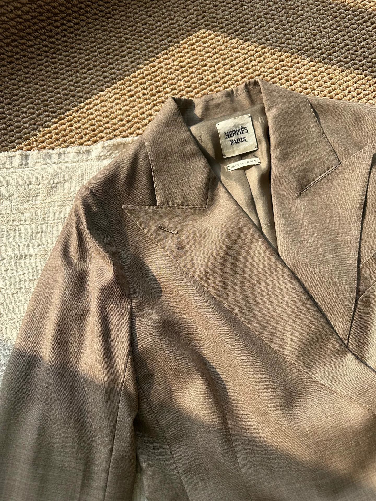 Hermes Hermes JPG Wool-Silk Blend Peak Lapel Blazer Wmns Teal Brown M Size M / US 6-8 / IT 42-44 - 6 Thumbnail