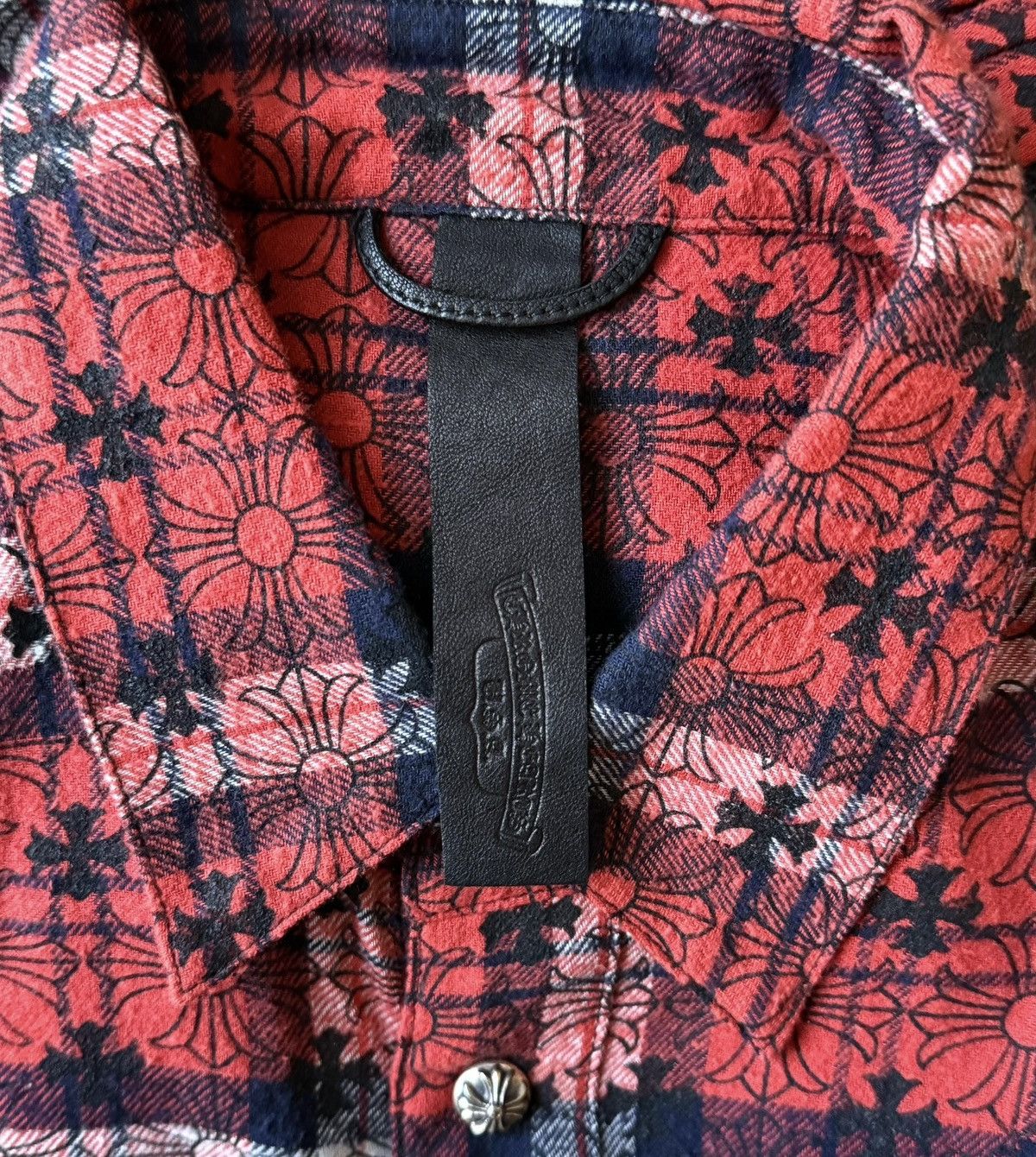 Chrome Hearts Chrome Hearts M Loose Ends Cross Patches Button Up Red Shirt Size US M / EU 48-50 / 2 - 4 Thumbnail