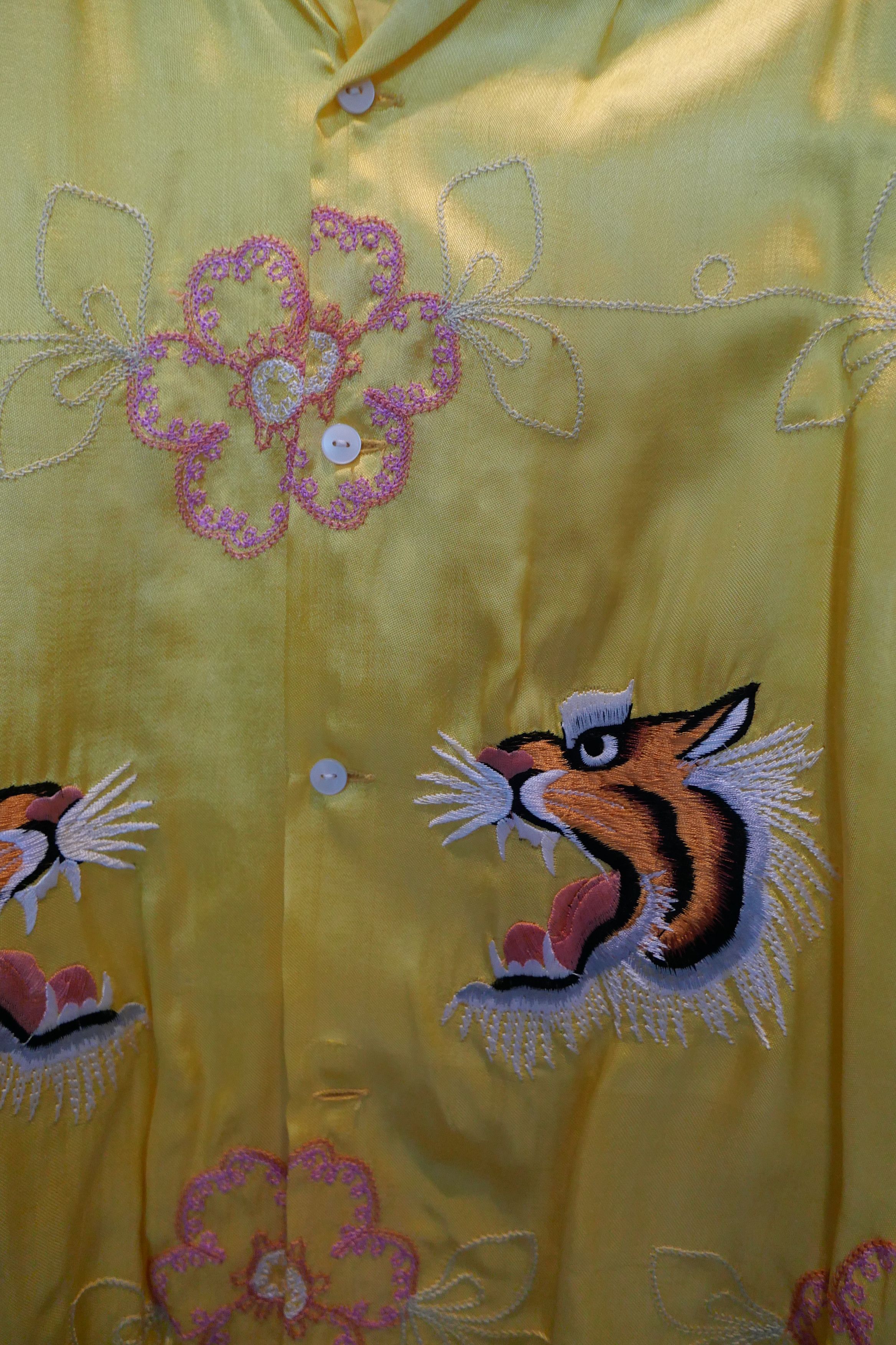 Bode Bode Yellow Tiger Ruching Shirt Size US M / EU 48-50 / 2 - 4 Thumbnail