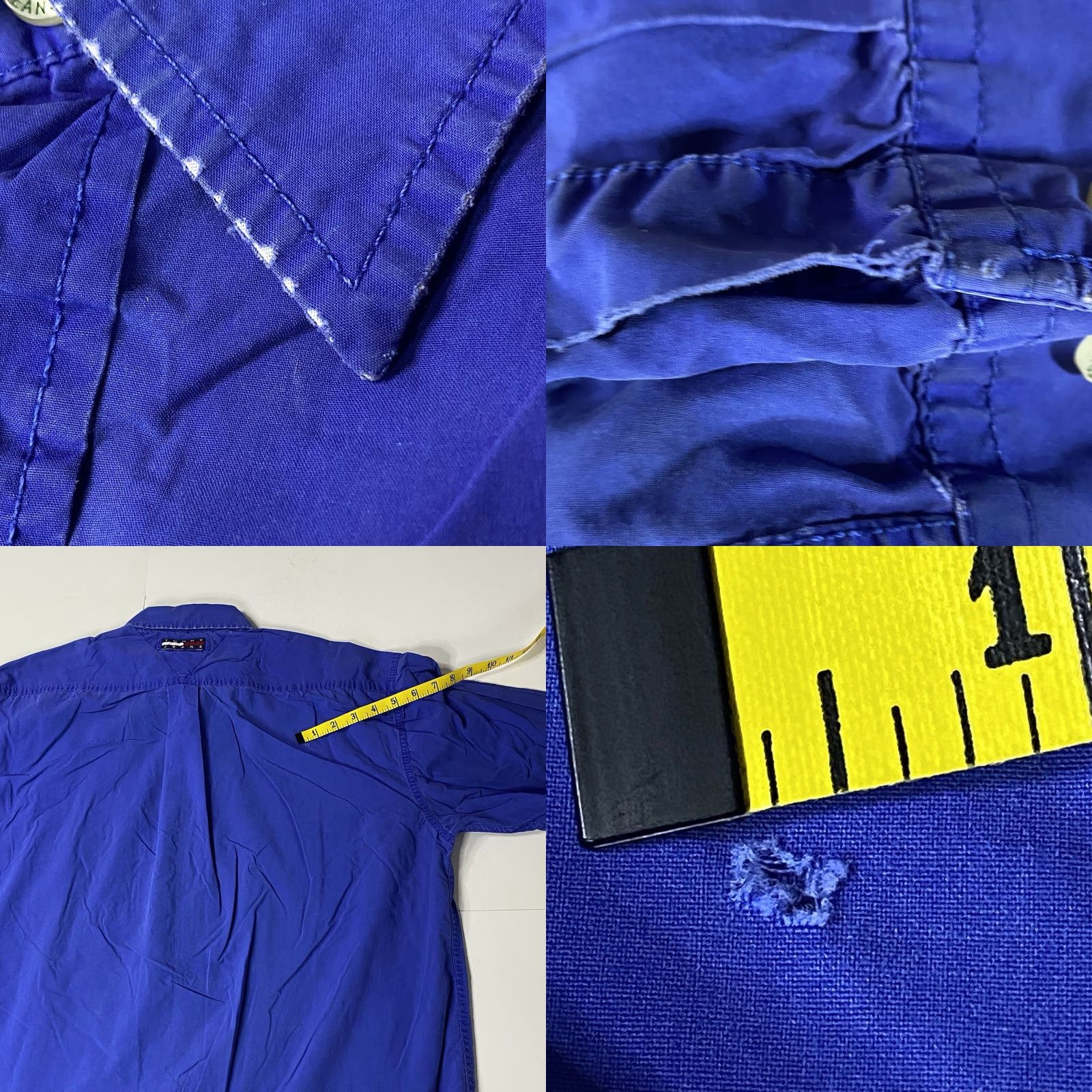 Tommy Hilfiger VINTAGE Tommy Hilfiger Shirt L Blue Button-Up Long Sleeve Distressed Rare Embroidered 90s Sailing Gear Mens Casual Size US L / EU 52-54 / 3 - 8 Thumbnail