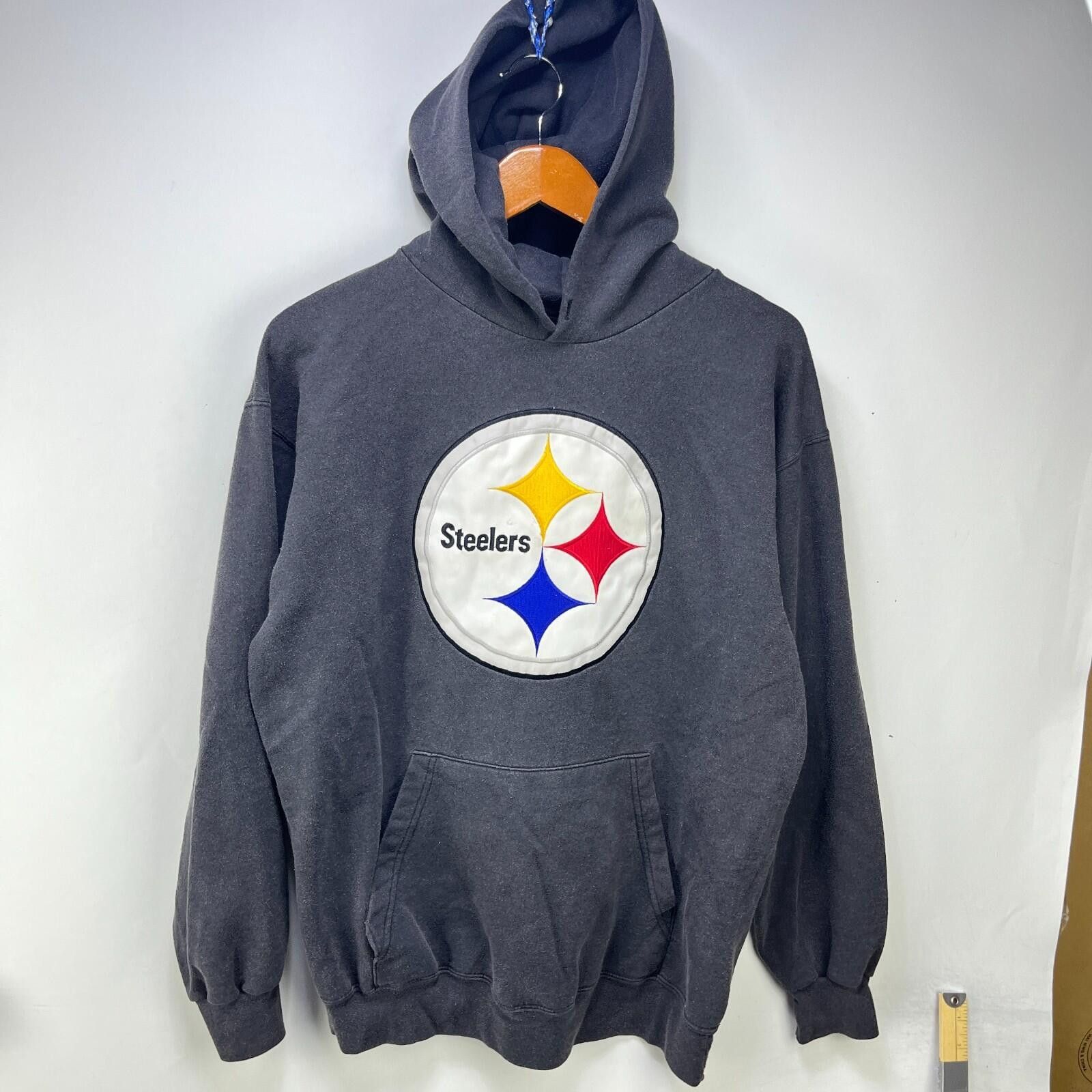 Reebok Vintage Pittsburgh Steelers Sun Faded Logo Pullover Hoodie M Size ONE SIZE - 1 Thumbnail