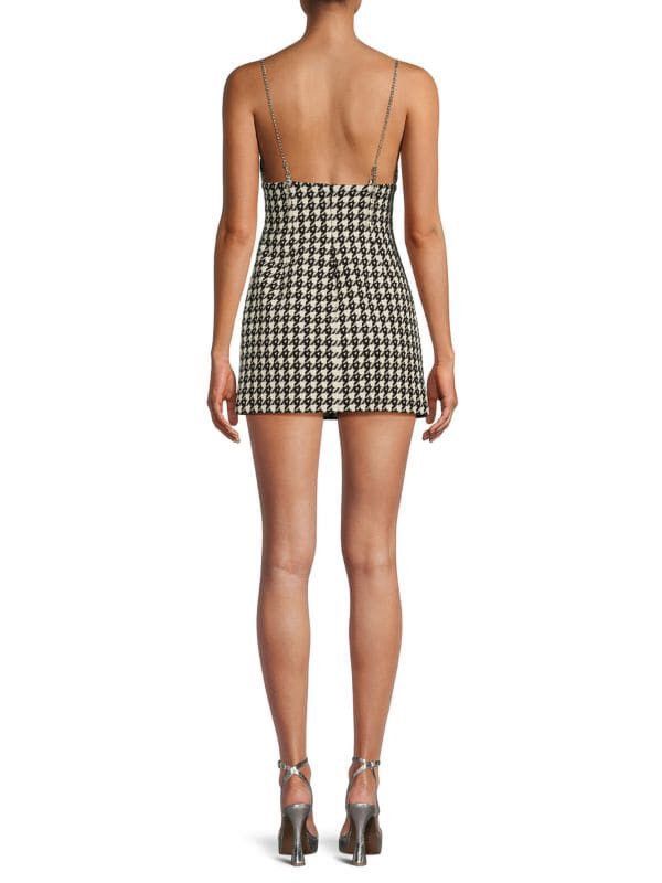 Area NYC AREA Deco Houndstooth Wool Blend Mini Dress size 4 Size S / US 4 / IT 40 - 2 Thumbnail