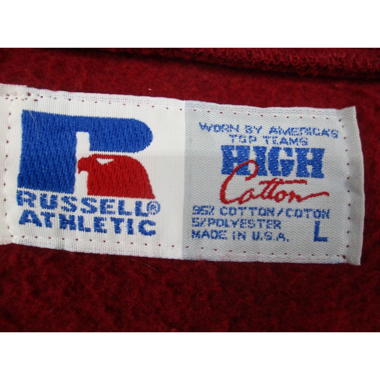 Russell Athletic VINTAGE Russell Athletic Cardigan Sweater Mens L Red Button Front Pocketed 90s Mens Size US L / EU 52-54 / 3 - 3 Thumbnail