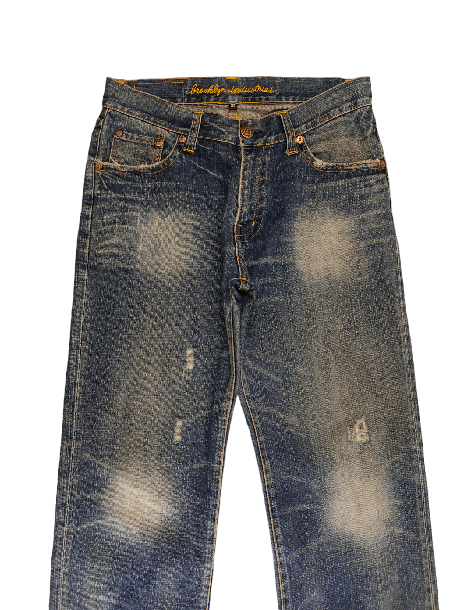 Comme des Garcons × Undercover Loose Jean Brooklyn Industries Distress Faded Denim Wide Leg Size US 32 / EU 48 - 2 Thumbnail