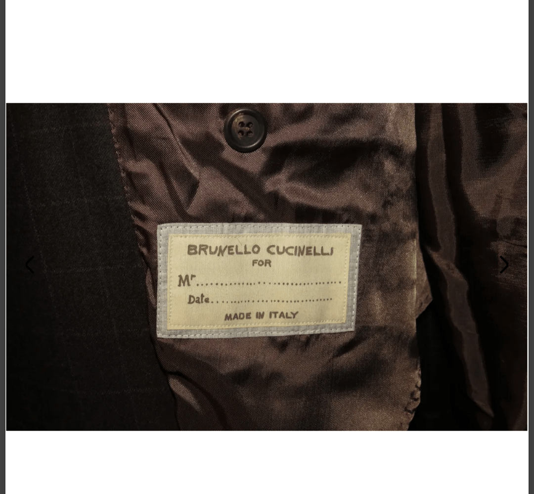 Brunello Cucinelli Brown Windowpane Double Breasted Blazer 40 NWT $2995 Size 40R - 12 Thumbnail