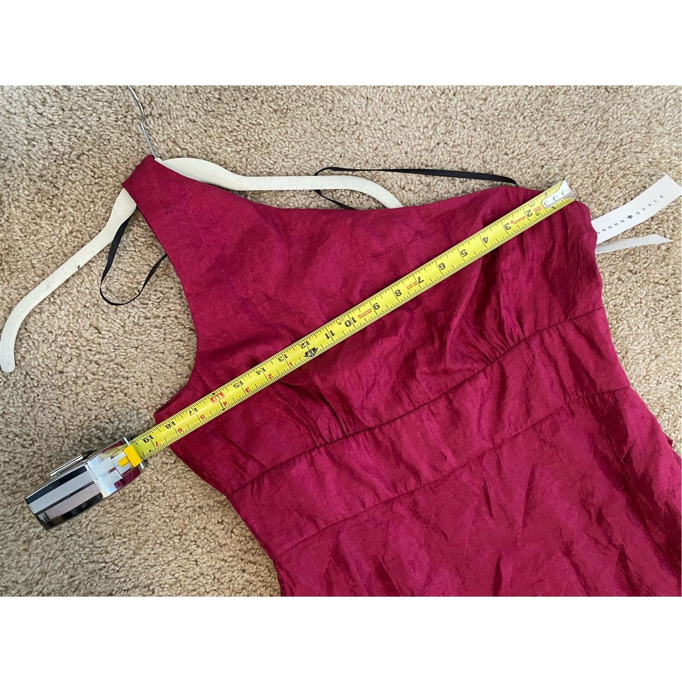 Other London Style NWT Magenta Pink One Strap Ruffle Dress, Size 1 Size XXL / US 16-18 / IT 52-54 - 8 Thumbnail