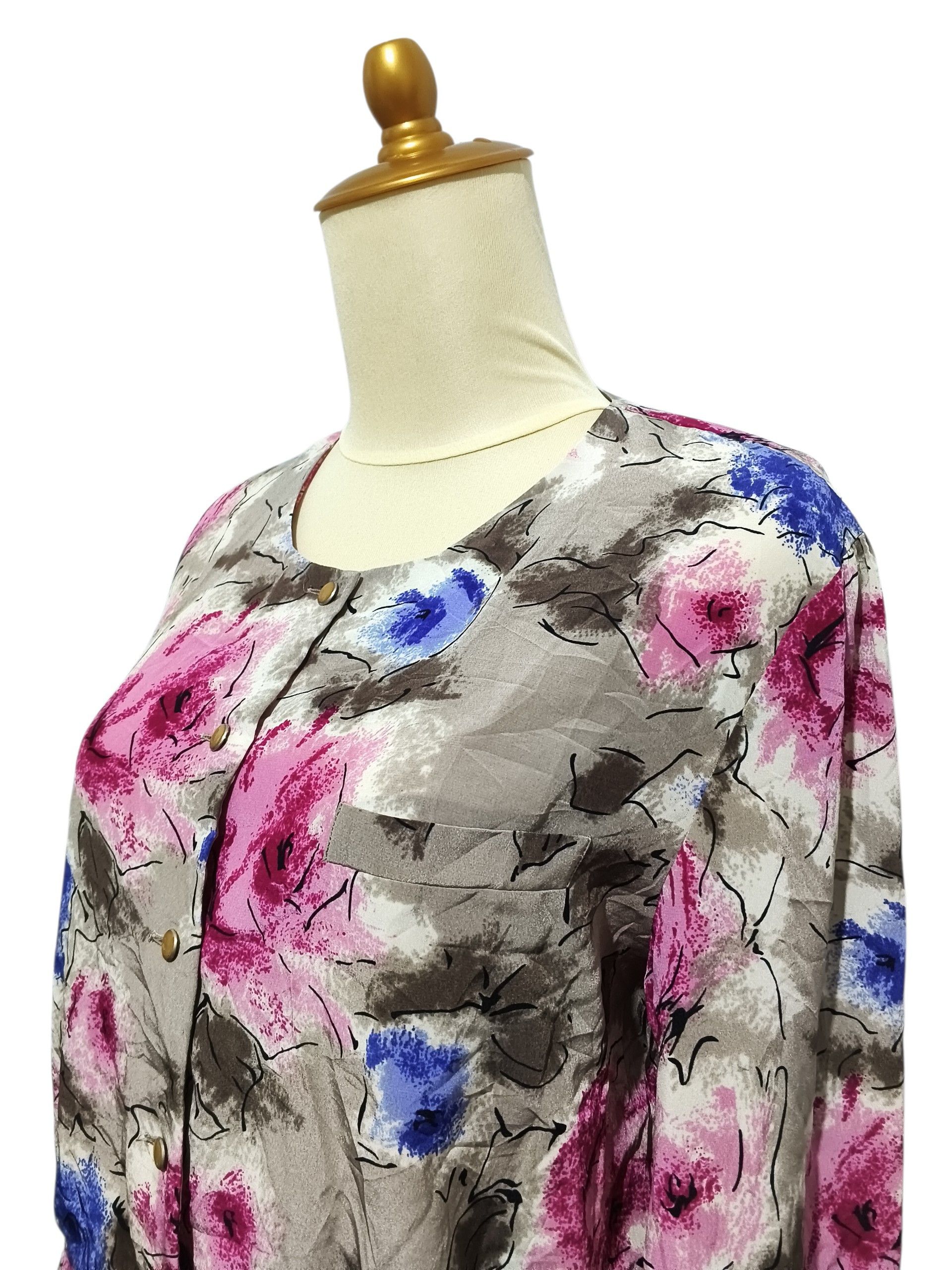 Pierre Balmain Vintage Pierre Balmain Floral Blouses Size S / US 4 / IT 40 - 3 Thumbnail