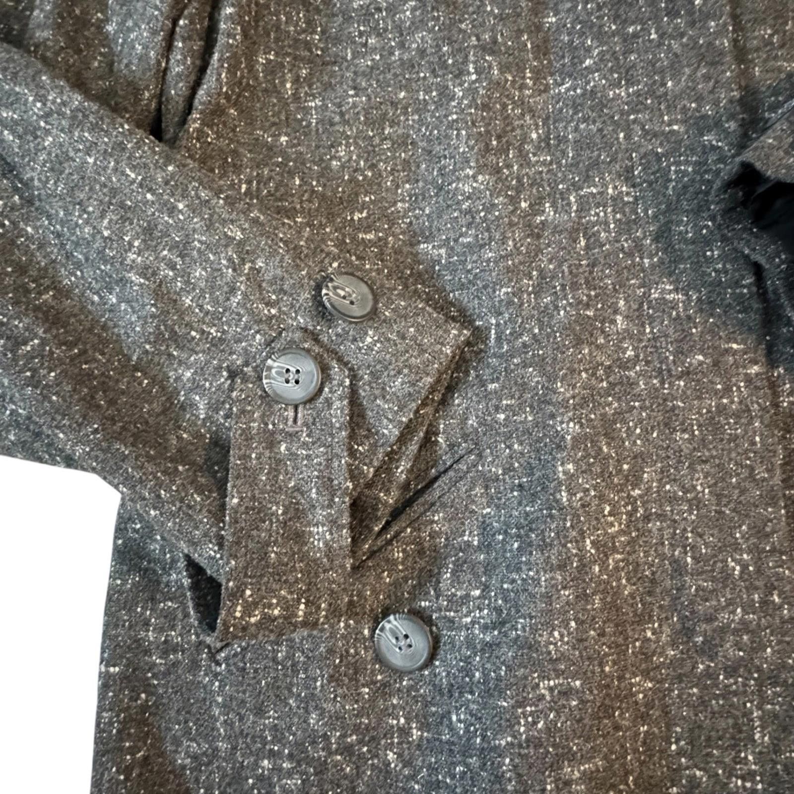Ann Taylor Vintage Ann Taylor Tweed Coat Gray Button Front Size Large Size L / US 10 / IT 46 - 5 Thumbnail