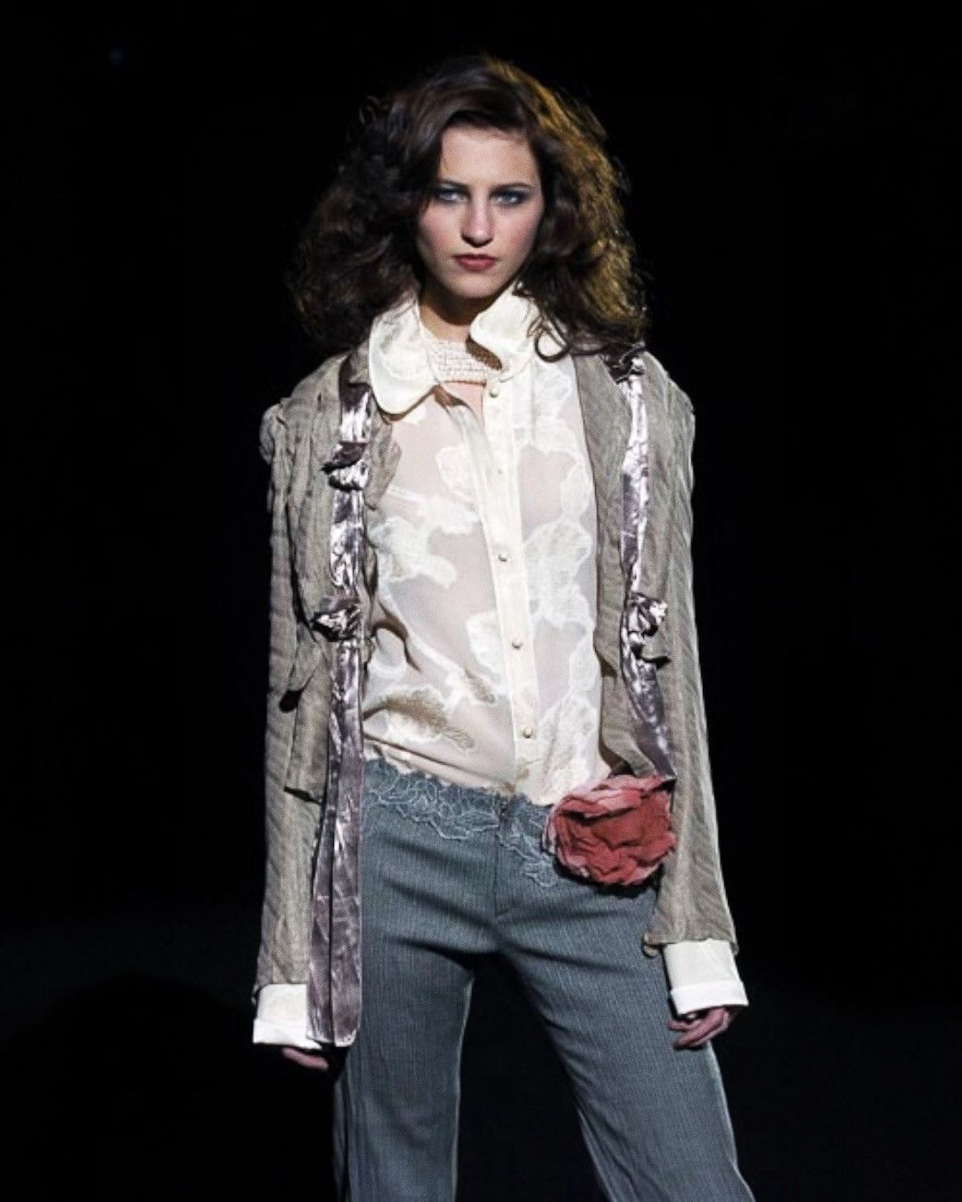 Comme des Garcons Y&Kei Aw2004 Metallic Silk Blazer Size M / US 6-8 / IT 42-44 - 2 Thumbnail