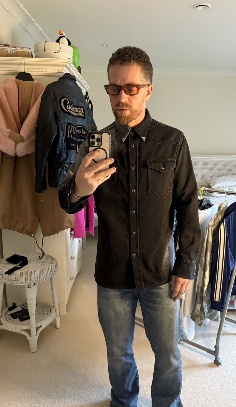 Maison Margiela Martin Margiela MM6 metal tip faded weatern denim shirt Size US S / EU 44-46 / 1 - 3 Thumbnail