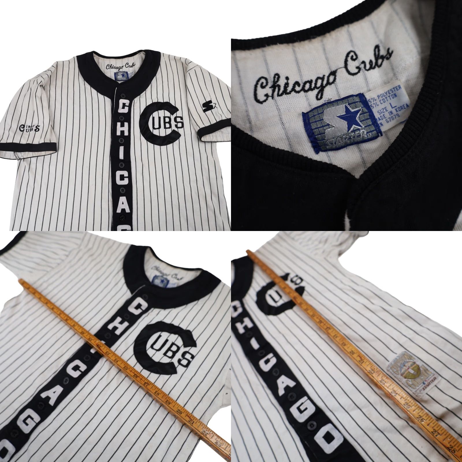 Starter VINTAGE Starter Chicago Cubs 1907 Edition Baseball Jersey White Shirt Mens Large Baseball Jersey White Cubs 1907 Edition Mens Large Size US L / EU 52-54 / 3 - 8 Thumbnail