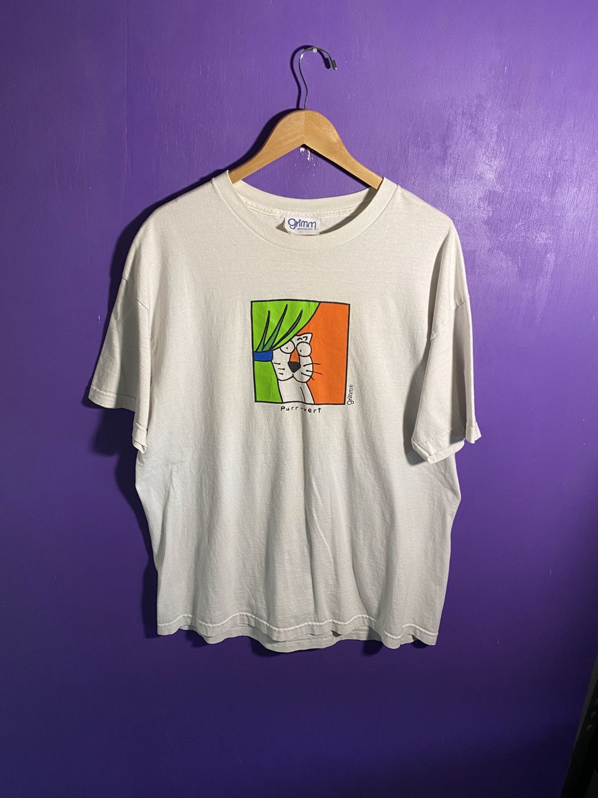 Other Vintage 00s Grimm Purrvert cat art tee Size US XL / EU 56 / 4 - 1 Thumbnail