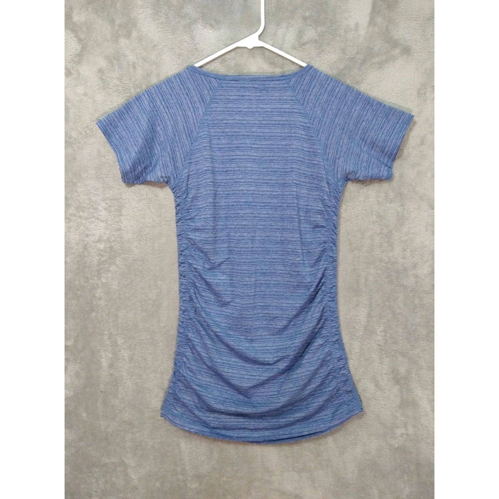 Eddie Bauer Eddie Bauer Shirt Womens XS Blue Striped Travex Short Sleeve Scoop Neck Pullover Size XS / US 0-2 / IT 36-38 - 2 Thumbnail