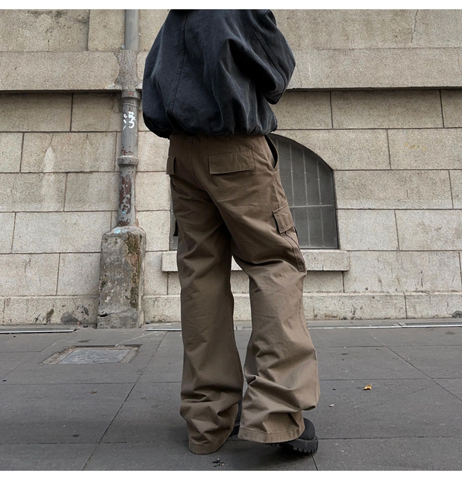 Vintage Stylish Brown Cargo Pants with Pockets Size US 32 / EU 48 - 5 Thumbnail