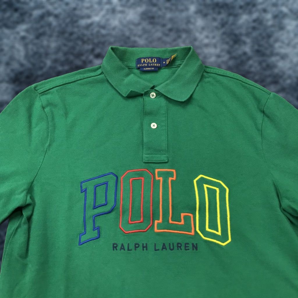 Polo Ralph Lauren Polo Ralph Lauren Polo Shirt Mens Medium Green Classic Fit Logo Pique Button Short Sleeve Collared Casual All Seasons Golf Classic Vintage: No Size US M / EU 48-50 / 2 - 1 Thumbnail