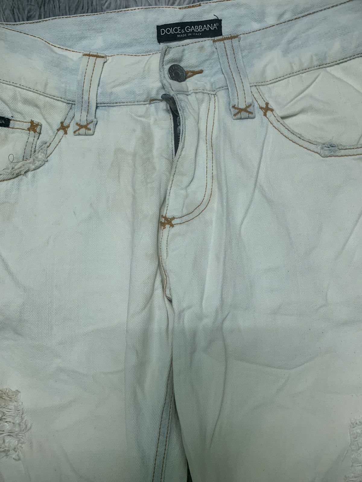 Dolce & Gabbana SS 2002 DOLCE GABANNA FLARE DISTRESSED PANT Size US 30 / EU 46 - 5 Thumbnail