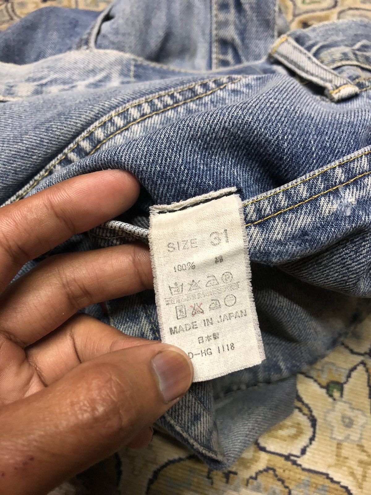 Denime DENIME JAPAN SELVEDGE DISTRESSED JEANS Size US 30 / EU 46 - 10 Thumbnail