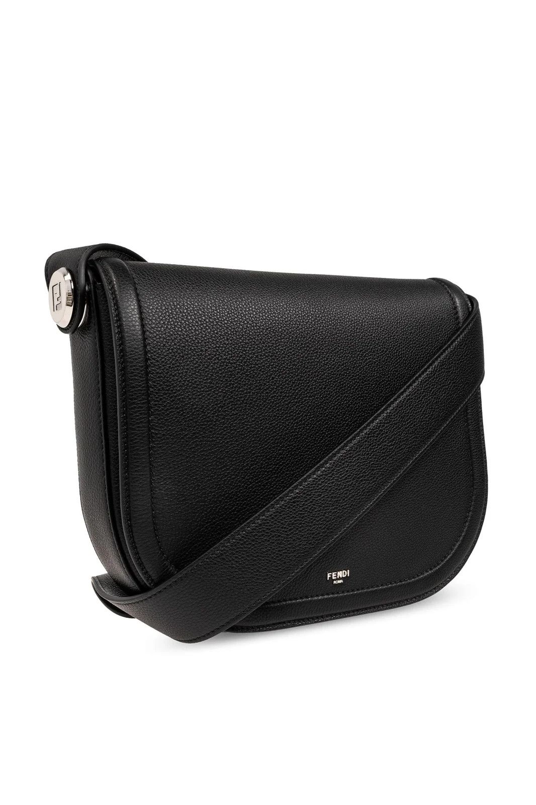 Fendi o1mtch0225 Leather Chiodo Messenger in Black Size ONE SIZE - 3 Thumbnail