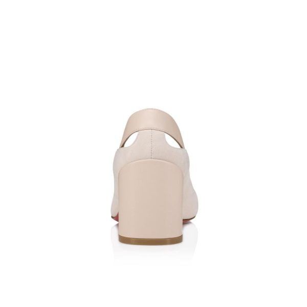 Christian Louboutin o1s1wg111124 Duvette Leather Pumps in Beige Size US 11 / IT 41 - 3 Thumbnail
